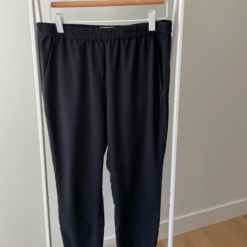 Marine Layer Allison Black Ankle Cropped Pants Size M - Picture 1 of 8